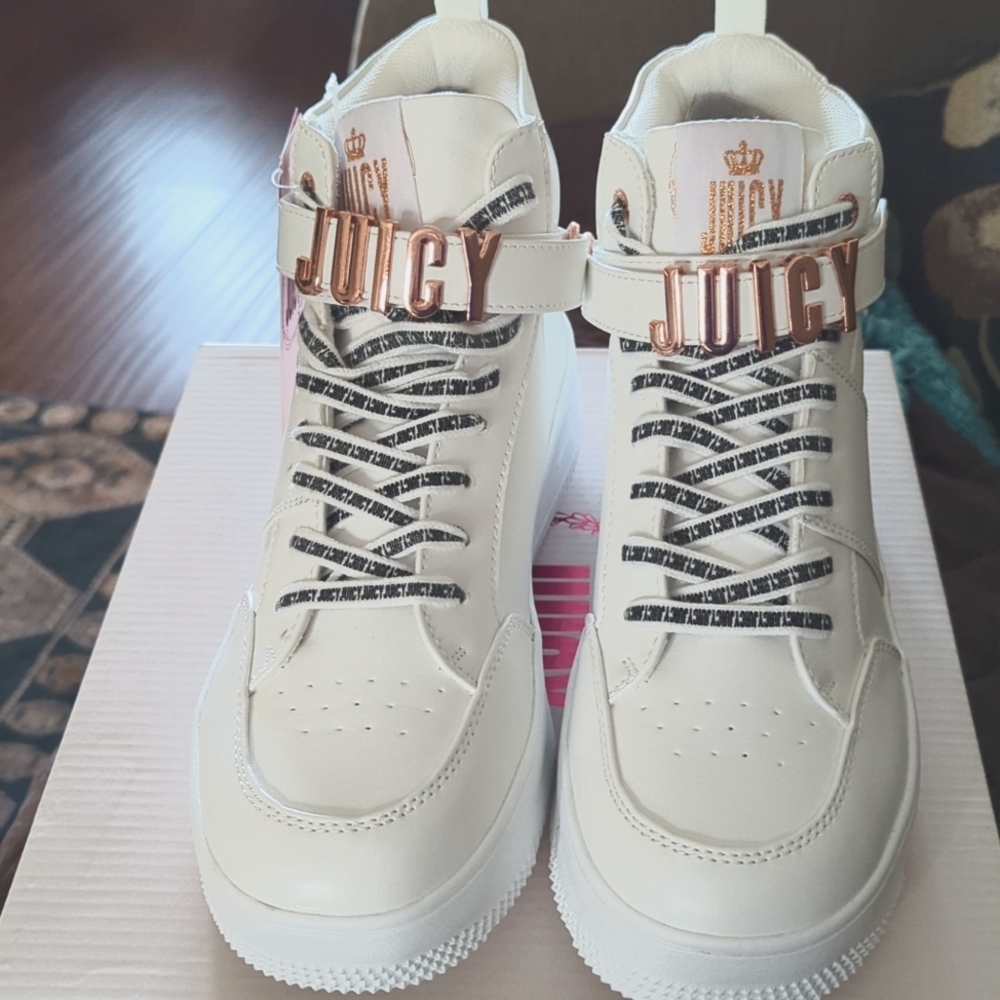 NWT white juicy couture high tops and multiple sizes